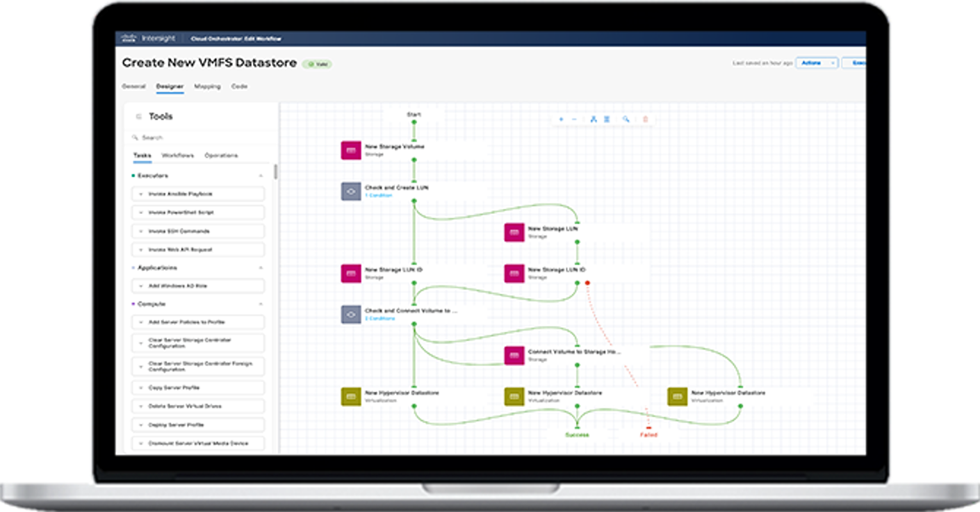 Automate tasks and workflows using the drag-and-drop workflow designer and a library of ready-to-use tasks and workflows