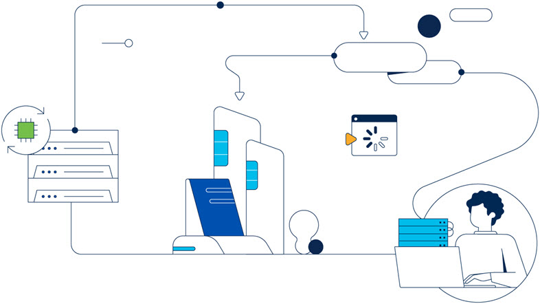 Illustration of person utilizing Cisco Secure Networking solution