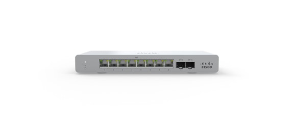 Front view of Cisco Meraki MS120-8FP switch